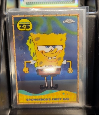 2025 Topps Chrome SpongeBob #25-1 SpongeBob's First Day — front