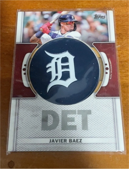 2023 Topps #TLP-JB Javier Baez Team Logo Commemorative Patch Detroit Tigers — front