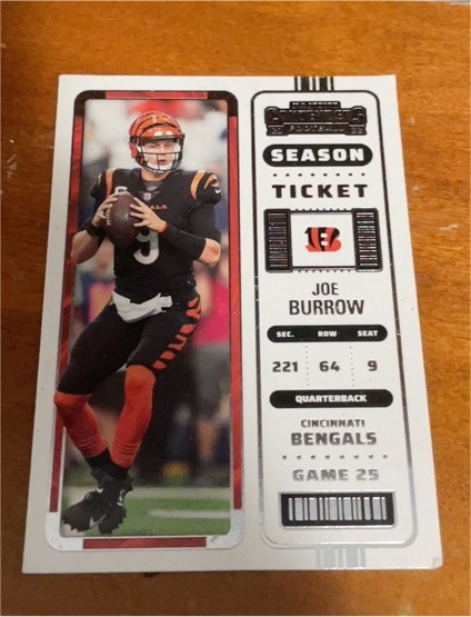 2022 Panini Contenders Season Ticket #17 Joe Burrow — front