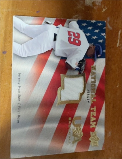 2008 Upper Deck #USA-JH Jeremy Hamilton USA National Team Jersey — front