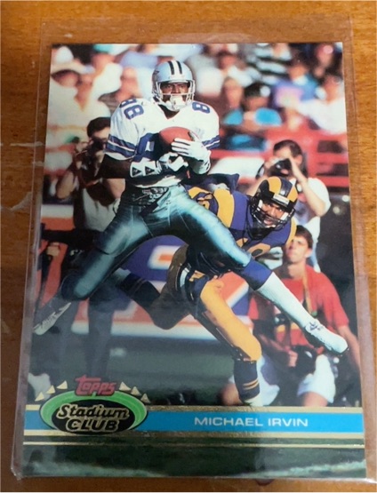 1991 Topps Stadium Club #37 Michael Irvin — front
