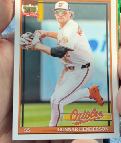 2026 Topps Series 1 1991 Throwback #T91-49 Gunnar Henderson — front