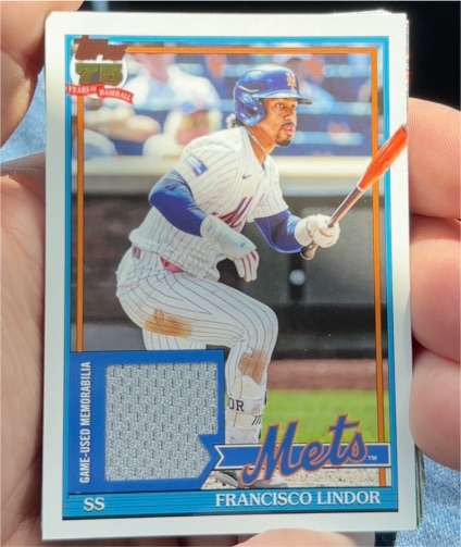 2026 Topps Series 1 1991 Topps Relic #91R-FL Francisco Lindor — front