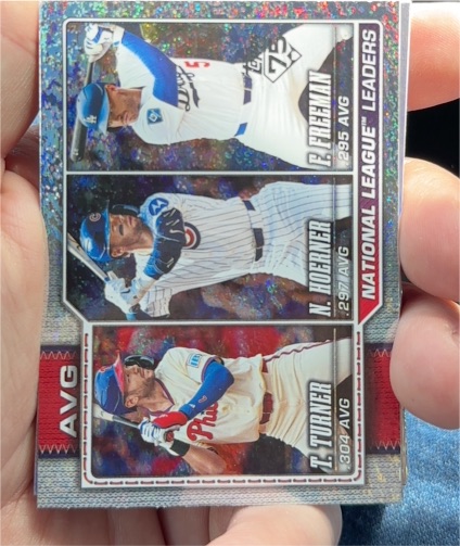 2026 Topps Series 1 #151 National League Batting Average Leaders T. Turner / N. Hoerner / F. Freeman — front