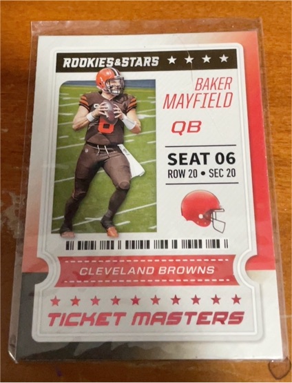 2020 Panini Rookies & Stars #9 Baker Mayfield Ticket Masters — front