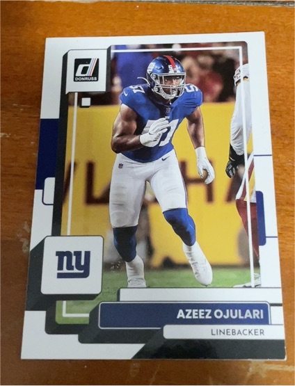 2022 Donruss #165 Azeez Ojulari New York Giants — front