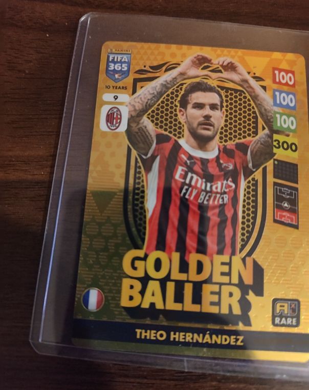 2025 Panini FIFA 365 Adrenalyn XL #9 Theo Hernández Golden Baller — front