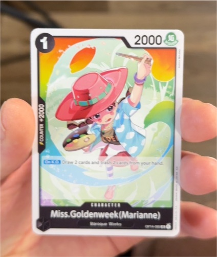 One Piece The Azure Sea's Seven #OP14-085 Miss.Goldenweek (Marianne) — front