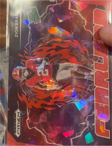 2025 Panini Prizm Draft Picks #F-ZBH Zion Branch Fearless Red Ice — front