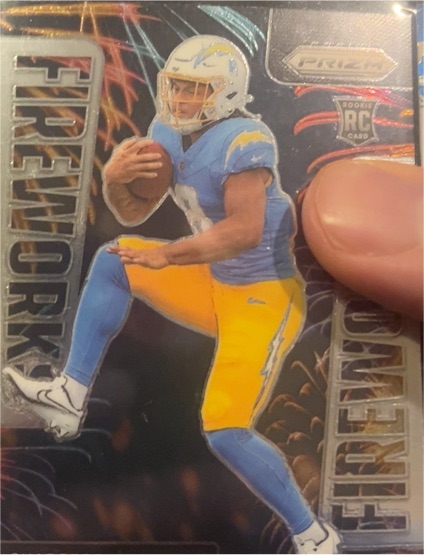 2021 Panini Prizm Fireworks #F-18 Justin Herbert — front