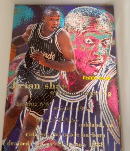 1995-96 Fleer #133 Brian Shaw Orlando Magic — front