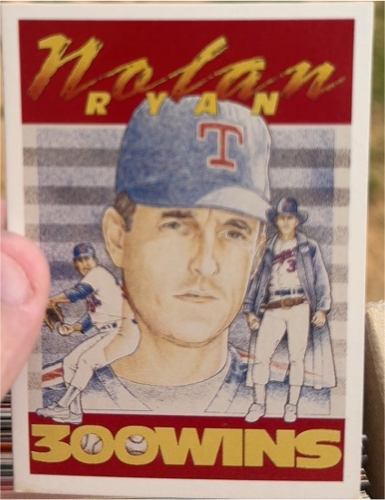1990 Broder Nolan Ryan 300 Wins Promo Card — front