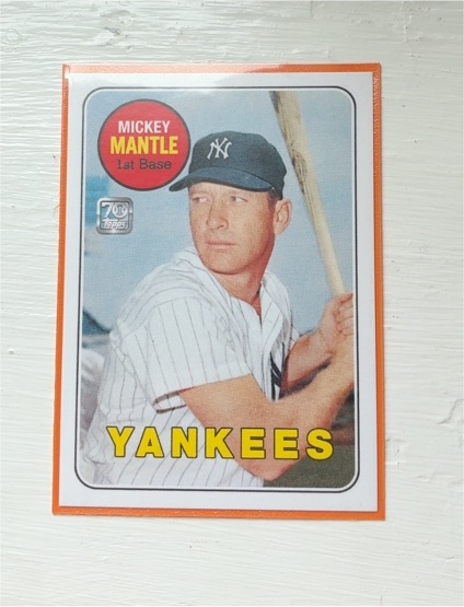 2021 Topps X Mickey Mantle Collection #41 1969 Topps Mickey Mantle — front