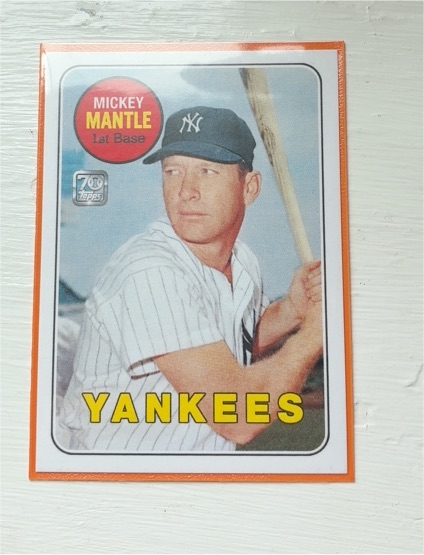 2021 Topps X #41 Mickey Mantle 1969 Topps New York Yankees — front