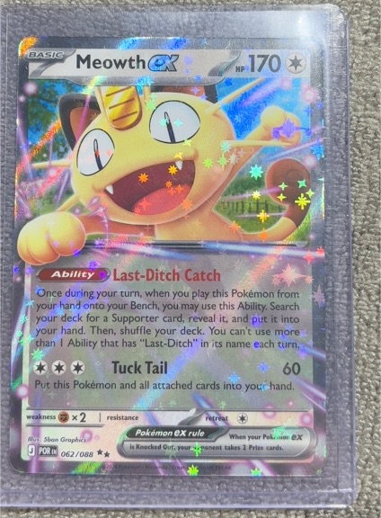 2016 Pokémon TCG Perfect Order #062 Meowth EX — front