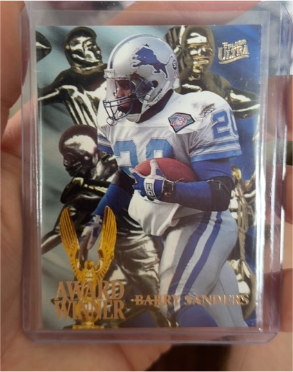 1995 Fleer Ultra Award Winner #4 Barry Sanders — front