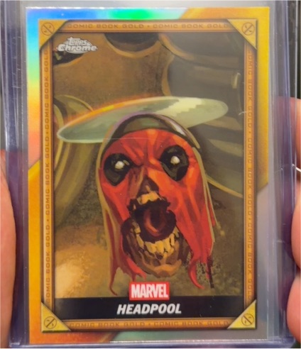 2025 Topps Chrome Deadpool Comic Book Gold #CB-21 Headpool — front
