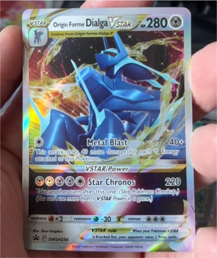 Pokémon TCG Sword & Shield Astral Radiance #SWSH256 Origin Forme Dialga VSTAR — front