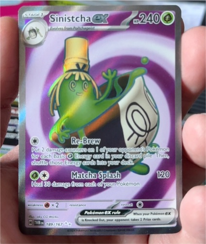 2023 Pokémon Scarlet & Violet Twilight Masquerade #189/167 Sinistcha ex — front