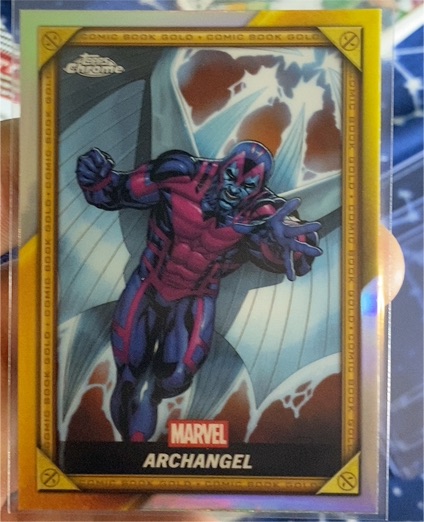 2025 Topps Chrome Deadpool Comic Book Gold #CB-15 Archangel — front