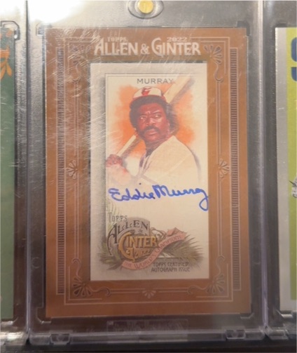 2022 Topps Allen & Ginter Framed Mini Autographs #MA-EM Eddie Murray — front