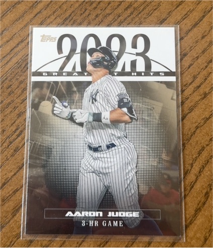 2024 Topps Series 1 #23GH-2 Aaron Judge 2023 Greatest Hits 3-HR Game — front