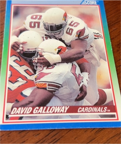 1990 Score #368 David Galloway Phoenix Cardinals — front