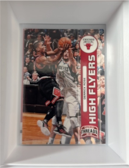 2012-13 Panini Threads High Flyers #4 Derrick Rose — front