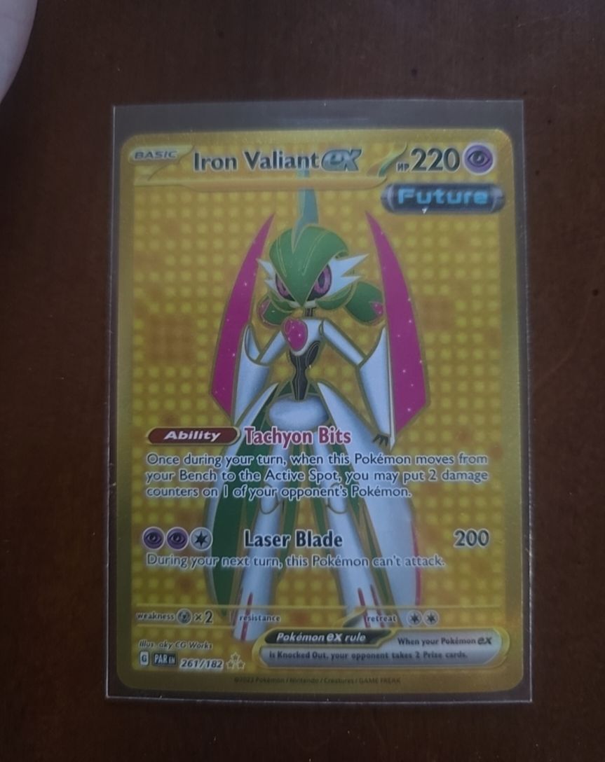 2023 Pokémon Paradox Rift #261 Iron Valiant EX — front