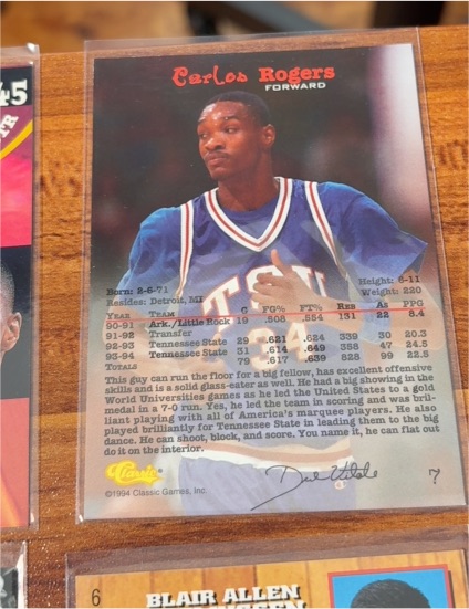 1994 Classic #7 Carlos Rogers — front