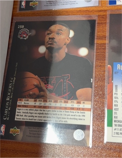 1994-95 Upper Deck Collector's Choice #250 Carlos Rogers — front