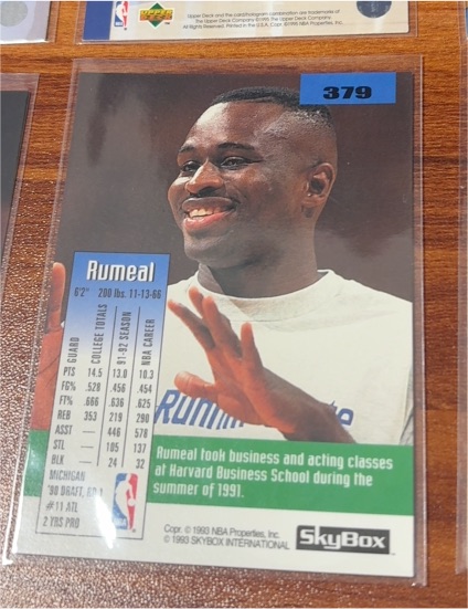 1991 SkyBox #8 Rumeal Robinson — front