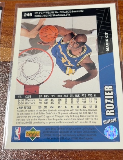 1996-97 Upper Deck Collector's Choice #246 Clifford Rozier — front