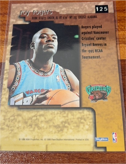 1996 Fleer/SkyBox #125 Roy Rogers — front