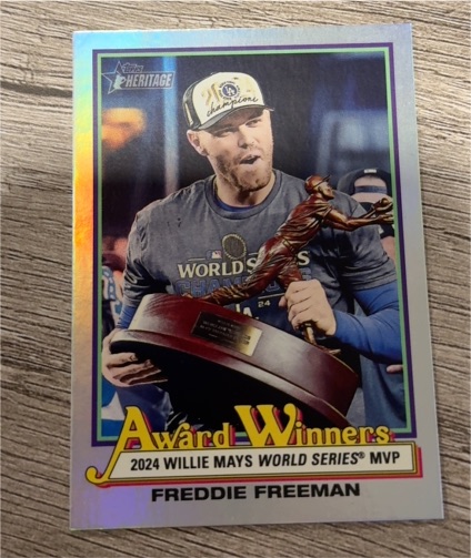 2025 Topps Heritage High Number #AW-9 Freddie Freeman Award Winners — front