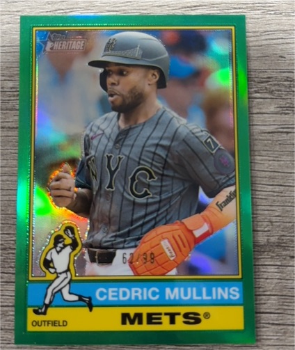 2025 Topps Heritage High Number Chrome Green Refractor #600 Cedric Mullins — front