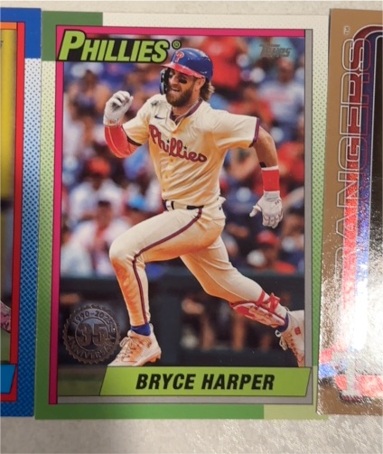 2025 Topps Update #U90-15 Bryce Harper 1990 Topps 35th Anniversary — front