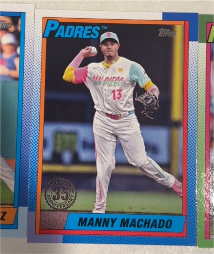 2025 Topps Series 1 1990 Topps Baseball #T90-78 Manny Machado — front