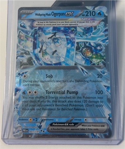 2024 Pokemon Prismatic Evolutions #027 Wellspring Mask Ogerpon ex — front