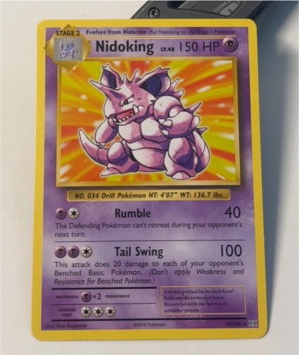 2016 Pokémon XY Evolutions #45 Nidoking — front