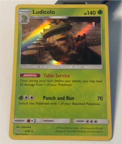2019 Pokémon Detective Pikachu #2 Ludicolo — front