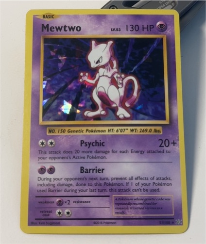 2016 Pokémon XY Evolutions #51 Mewtwo — front