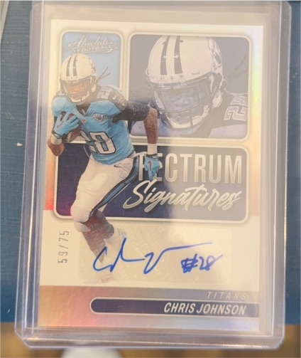 2022 Panini Absolute Spectrum Signatures #53 Chris Johnson — front