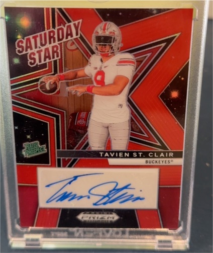 2025 Panini Prizm Draft Picks Saturday Star Tavien St. Clair Autograph — front