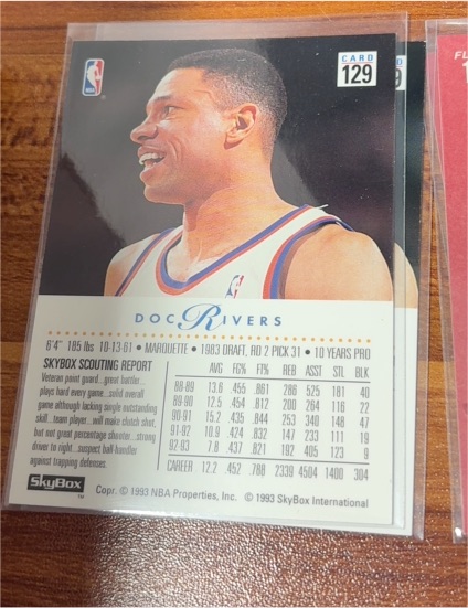 1993 SkyBox #129 Doc Rivers — front