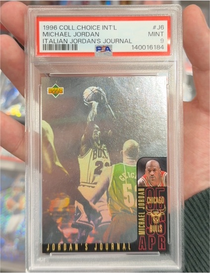 1996 Collector's Choice Int'l #J6 Michael Jordan — front