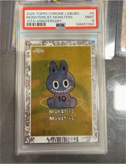 2025 Topps Chrome Labubu Monsters By Monsters 10th Anniversary #4 — front