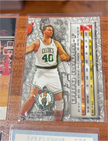 1996 Metal #6 Dino Radja Boston Celtics — front