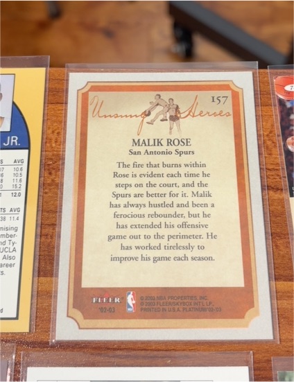 2002-03 Fleer #157 Malik Rose — front