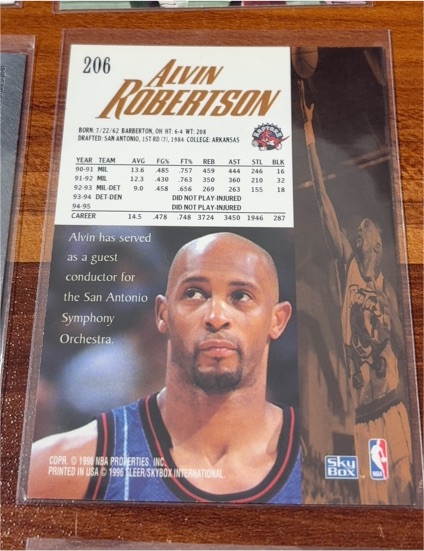 1993-94 SkyBox #206 Alvin Robertson — front